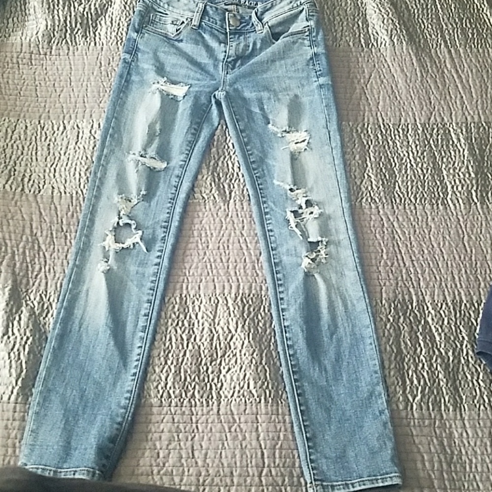 Super distressed skinny jeans euc